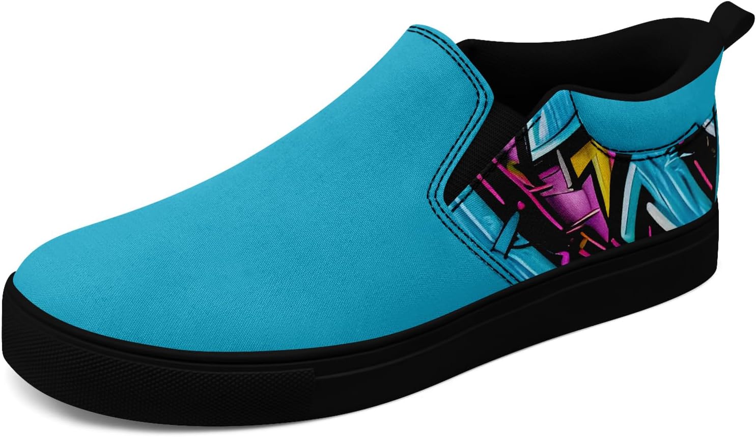 

Мужские модные холщовые кеды, женские слипоны, удобные в носке, дышащие, легкие, стильные кроссовки с графическим принтом, повседневная обувь Awsole, черный/синий/желтый/розовый