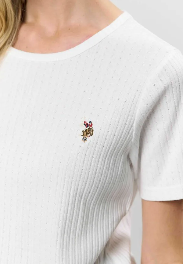 Uwmaja базовая футболка U.S. Polo Assn., White — фото 4
