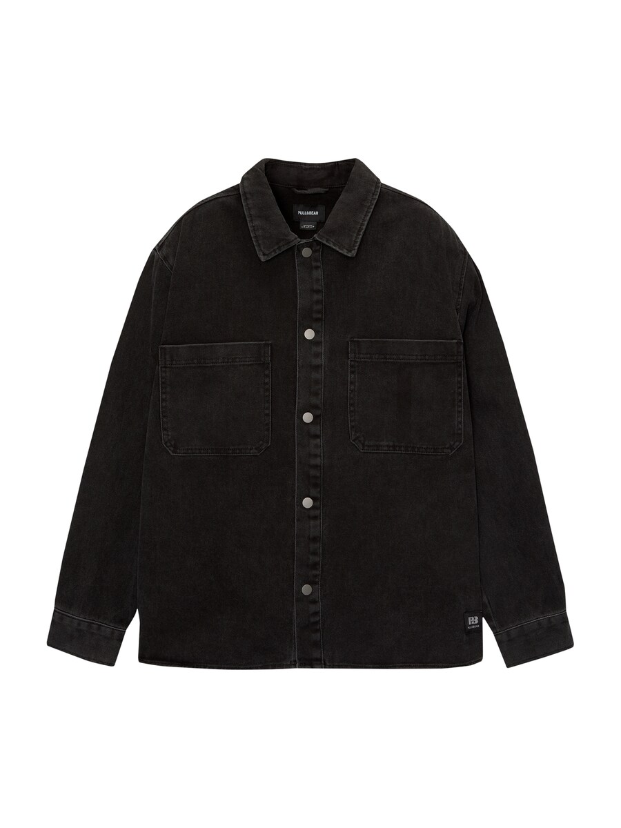 

Джинсовая куртка Pull&Bear Between-Season Jacket, черный деним