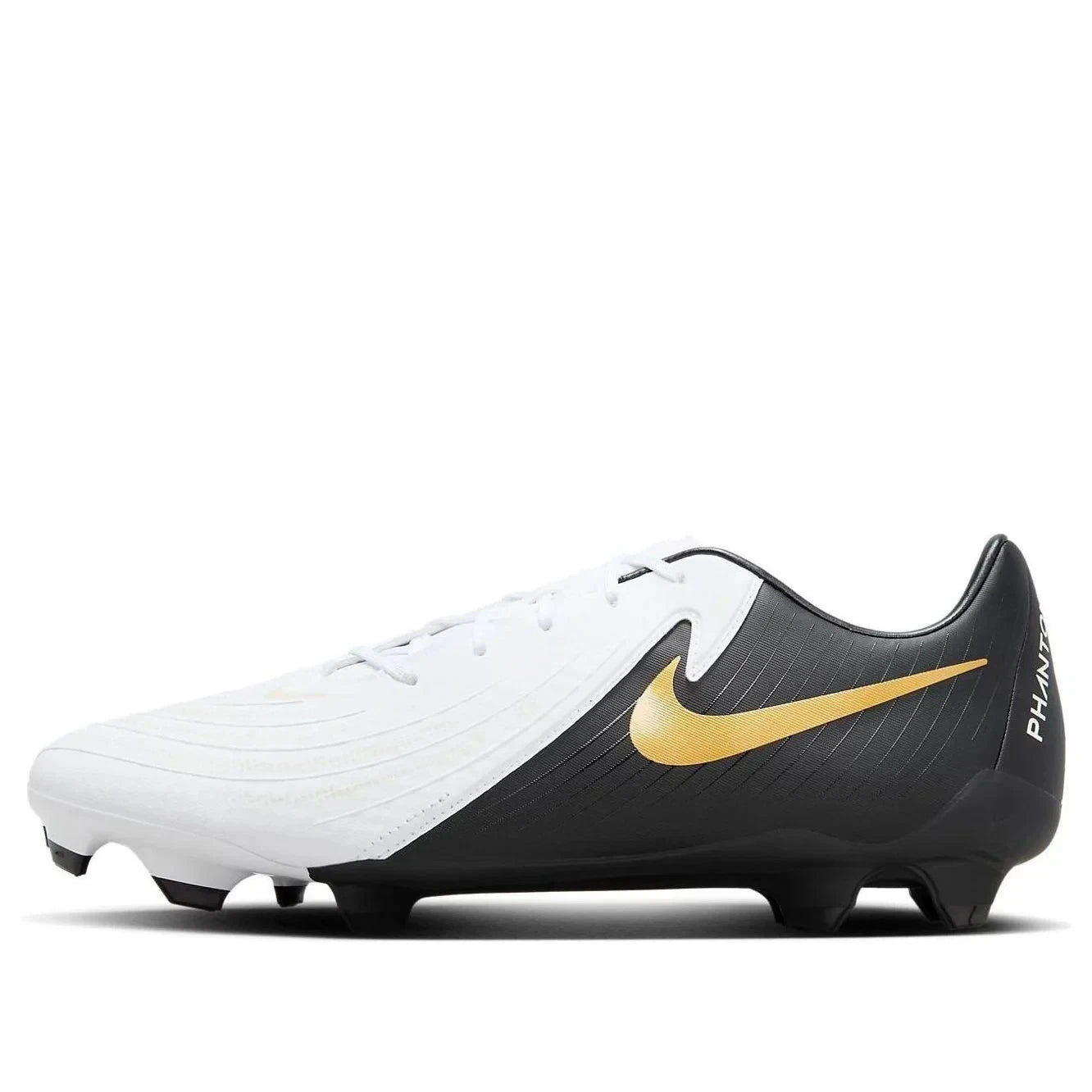Футбольные бутсы Nike Phantom GX 2 Academy MG FD6723-100 унисекс, белые с черными вставками, NIN554 — фото 3