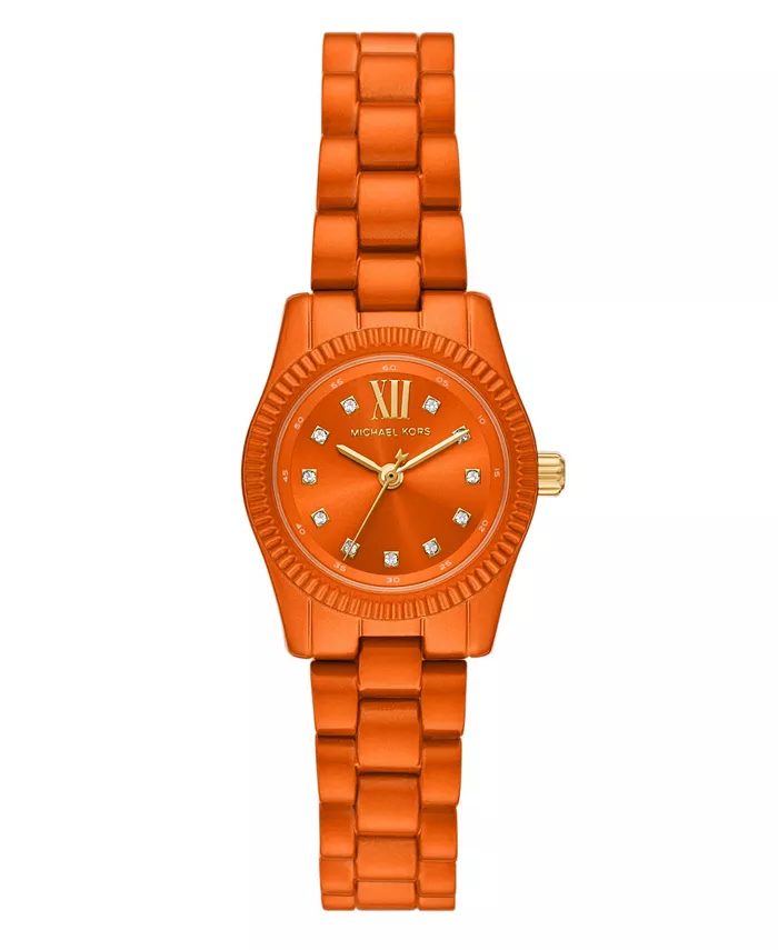 

Женские наручные часы Lexington с тремя стрелками, ограниченная серия, оранжевый циферблат, нержавеющая сталь, 26 мм Michael Kors