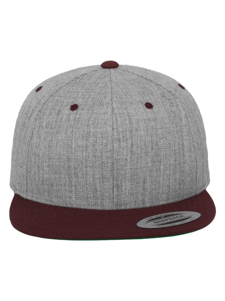 

Бейсболка Flexfit Snapback, цвет h.grey/maroon