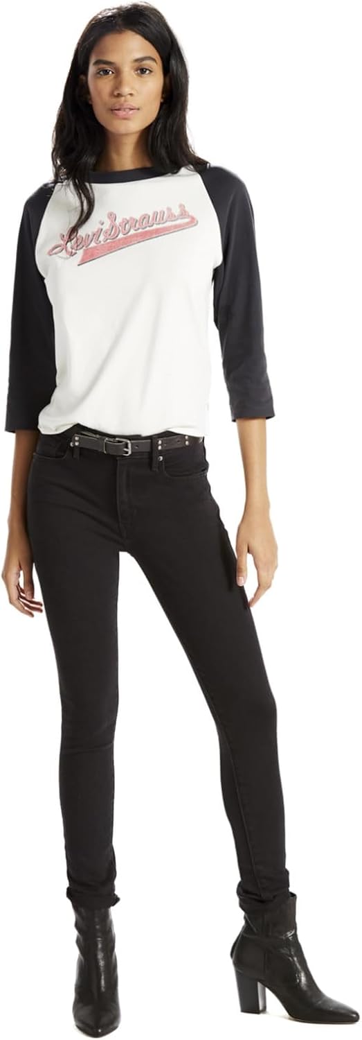 Женские джинсы скинни Levi's 721 с высокой талией, Soft Black — фото 3