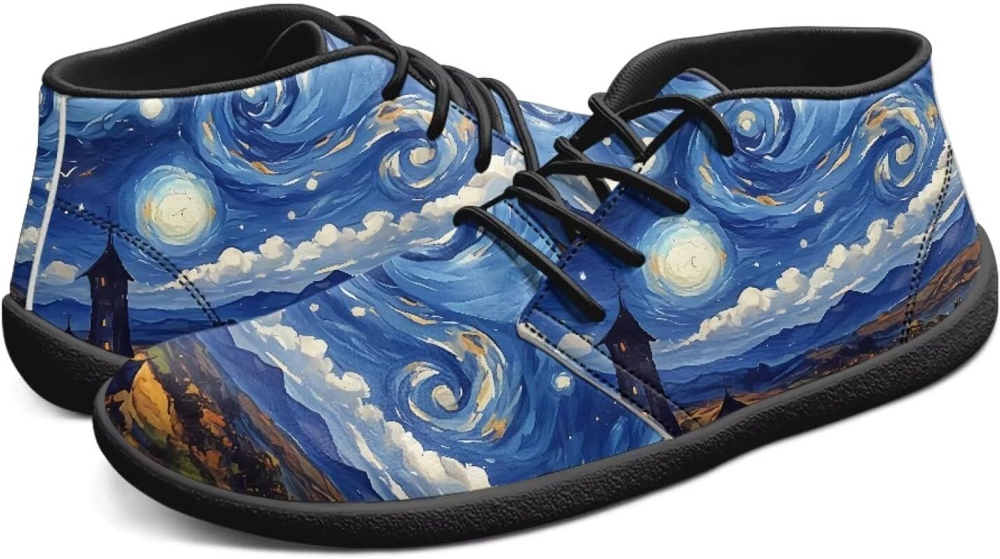 

Мужские кроссовки Tomeusey Wide Barefoot с низким верхом, минималистичные кроссовки с нулевым перепадом для тренировок, слипоны, Starry Sky