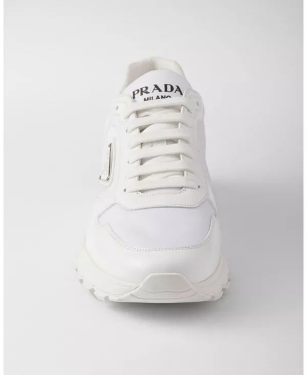 Мужские кроссовки Prax 01 из нейлона и матовой кожи. Prada, белый — фото 3