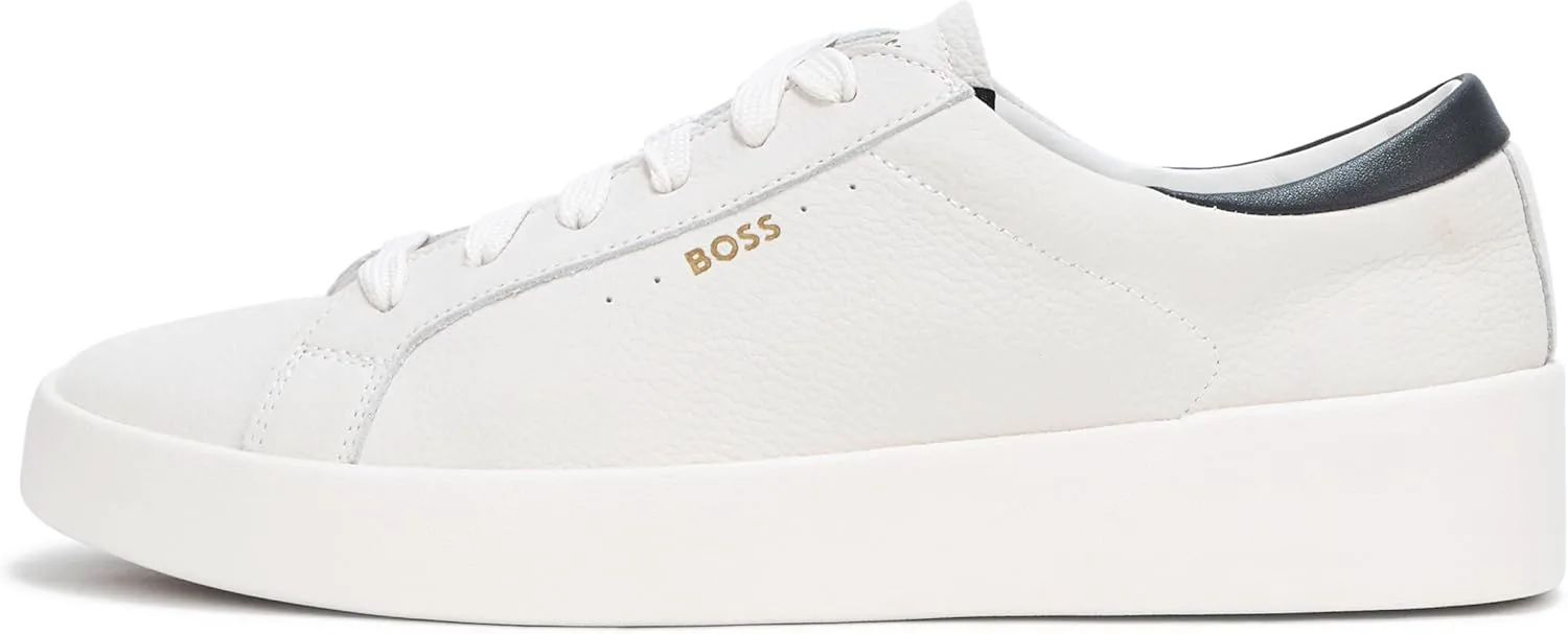 

Мужские кроссовки BOSS Belwar из гладкой кожи с низким верхом, белый