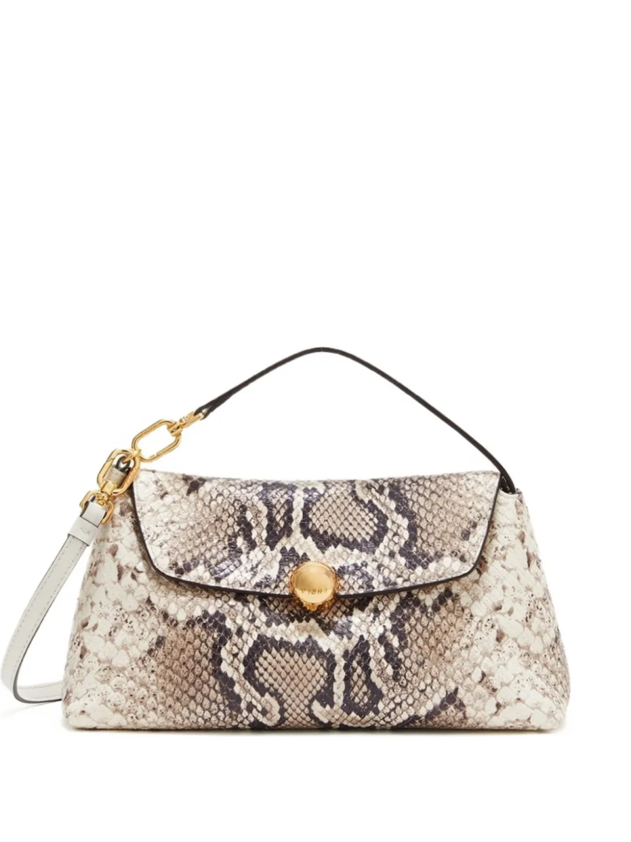 

Сумка через плечо с клапаном и эффектом змеиной кожи Furla, нейтральный