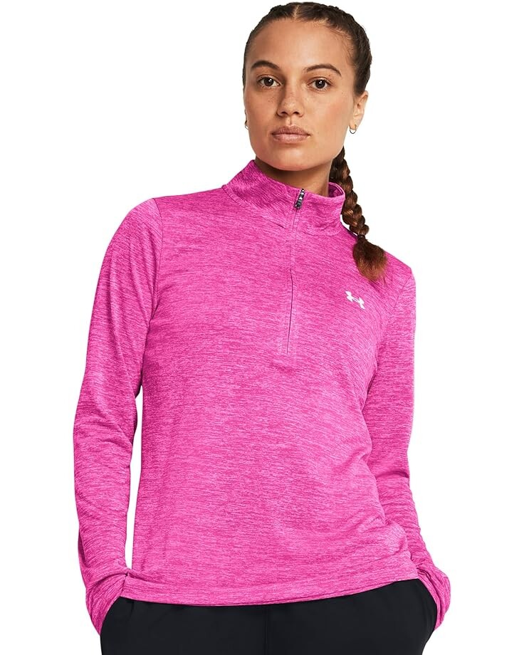 

Пуловер Under Armour Tech 1/4 Zip Twist, цвет Rebel Pink/White