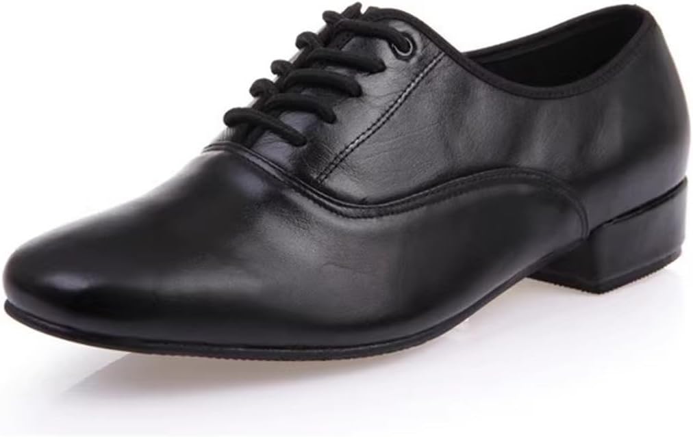 

Мужские бальные танцевальные туфли из кожи, черные, с шнуровкой, для вальса, танго, сальсы, джаза, латинских танцев, для улицы и зала Tangdao