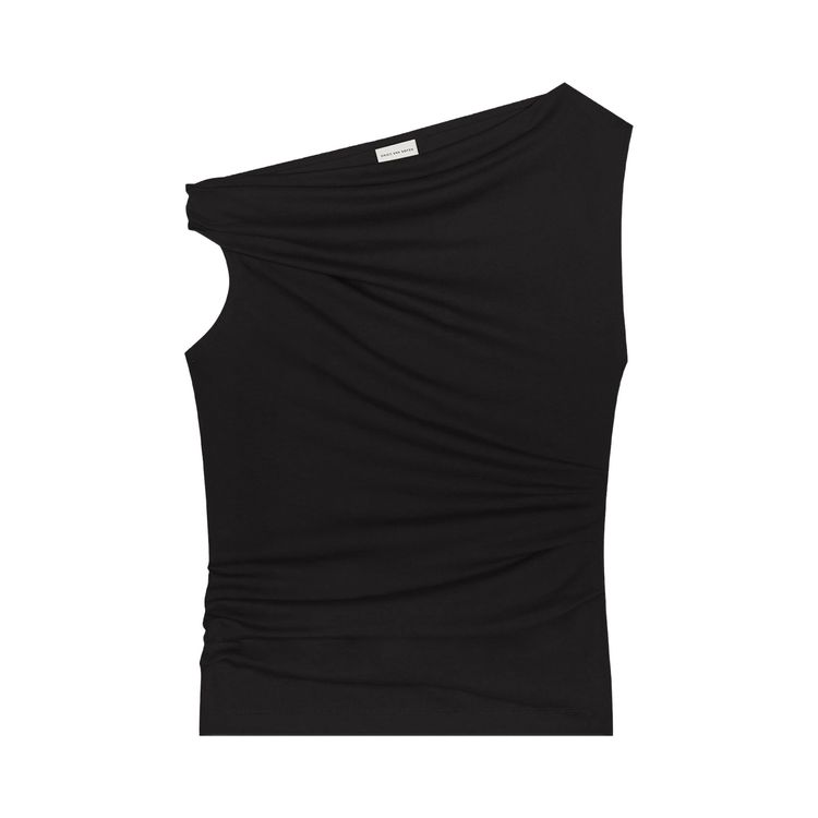 

Топ Dries Van Noten Off-Shoulder Jersey Top 'Black', черный