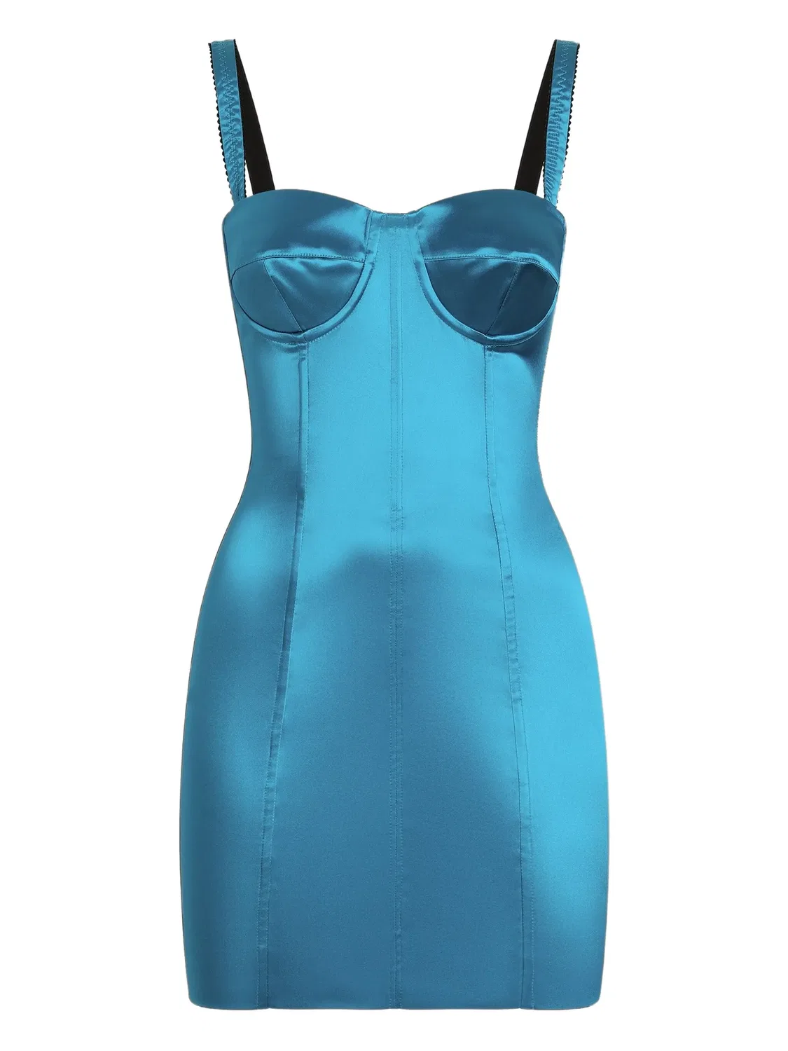 Платье мини с чашками Dolce & Gabbana, синий