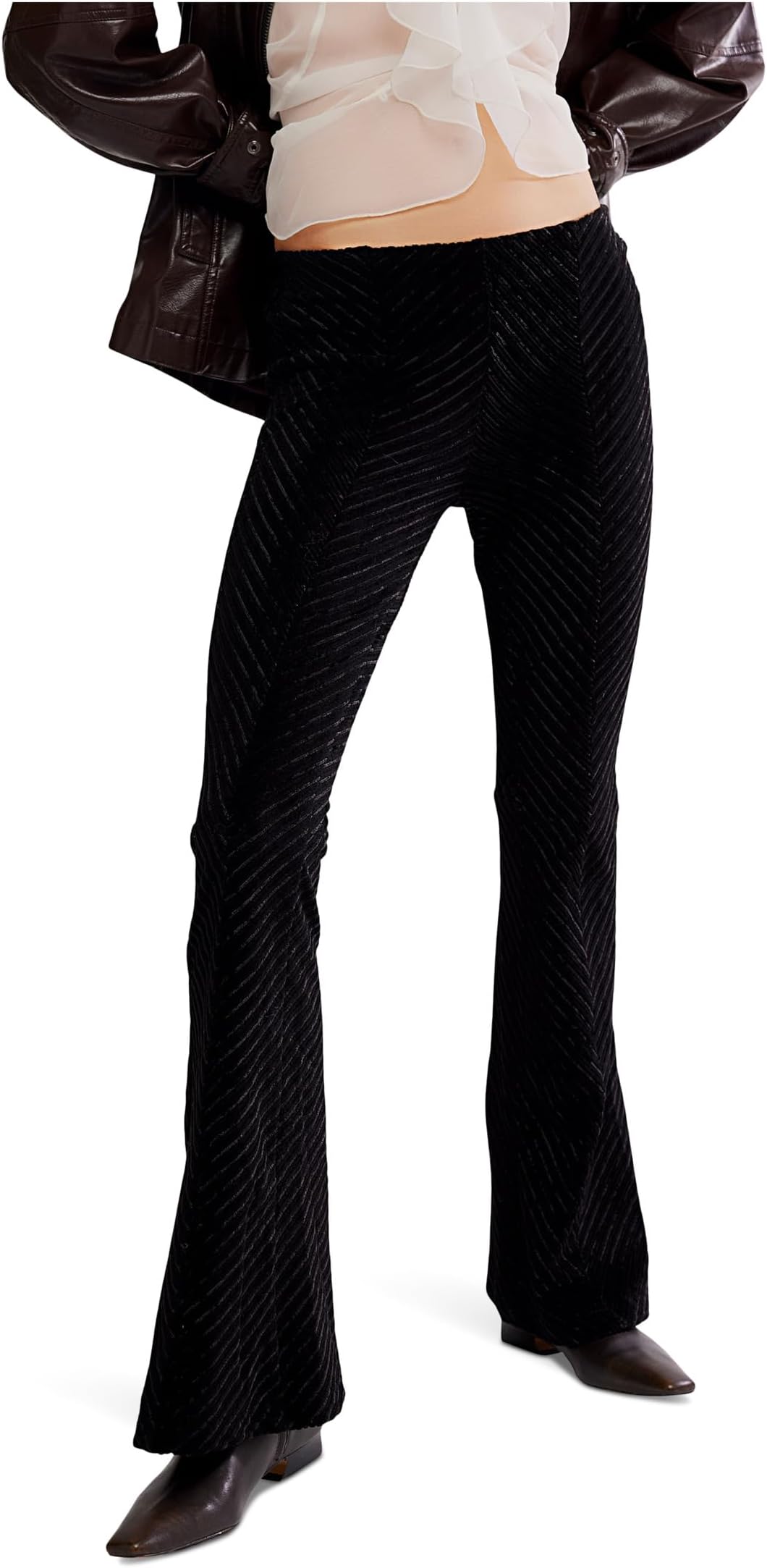 

Женские бархатные брюки Penny Pull-on Free People, Black