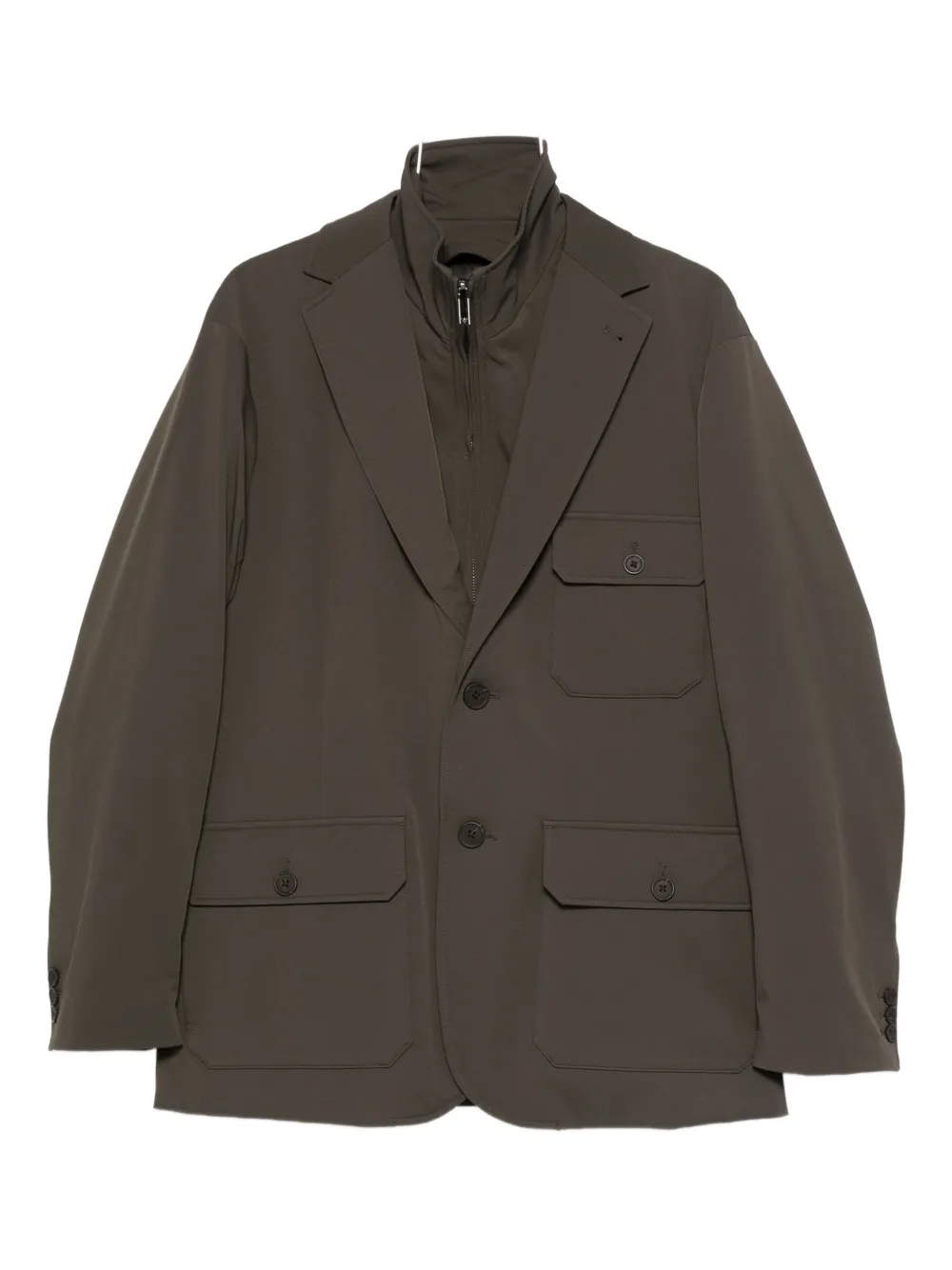 

Однобортный пиджак Emporio Armani, зеленый