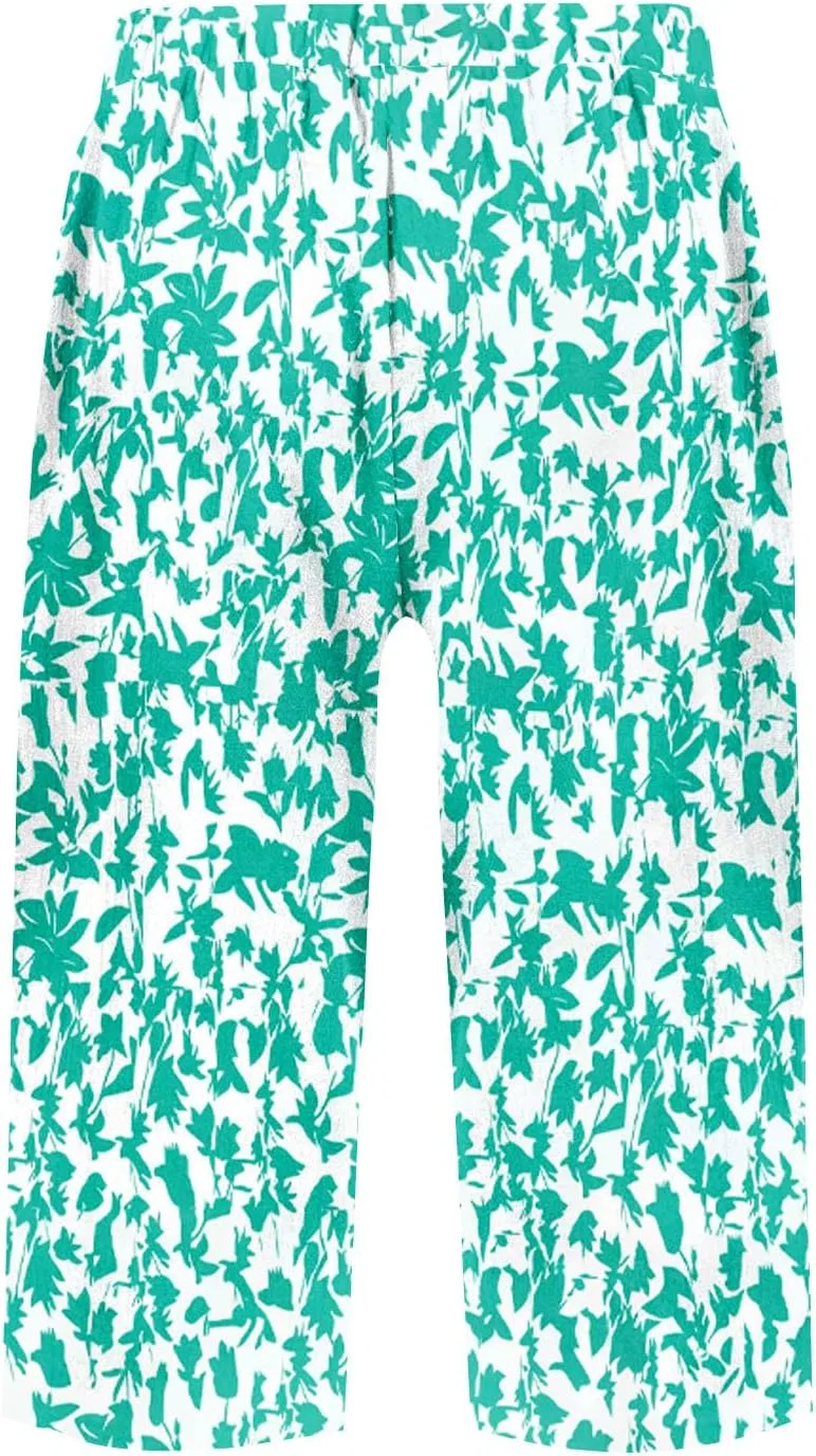 Шорты бермуды женские, cotton linen, high waist, Oi360-light Blue — фото 4