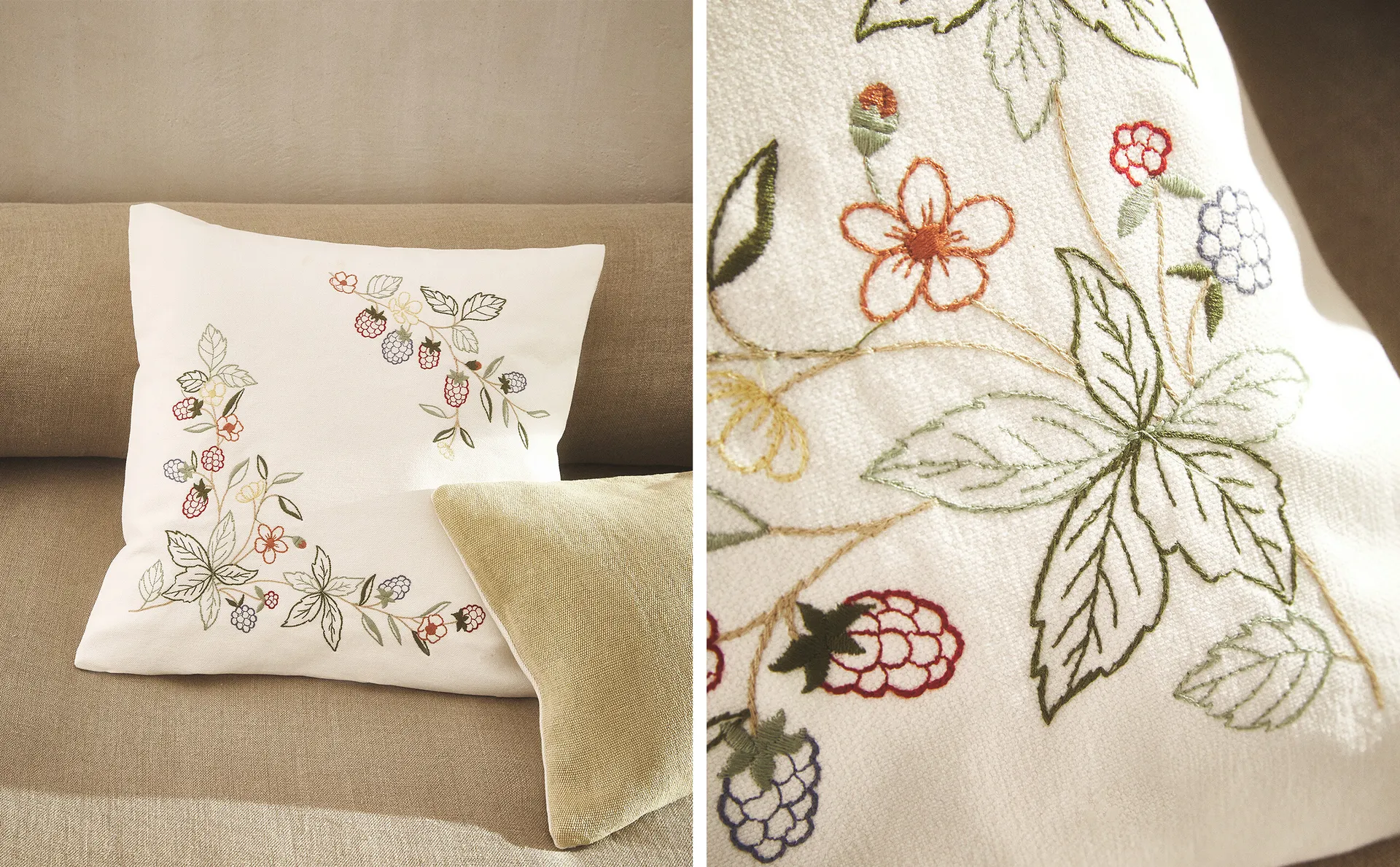 

Чехол на подушку ежевики Zara Home, цвет Oyster White