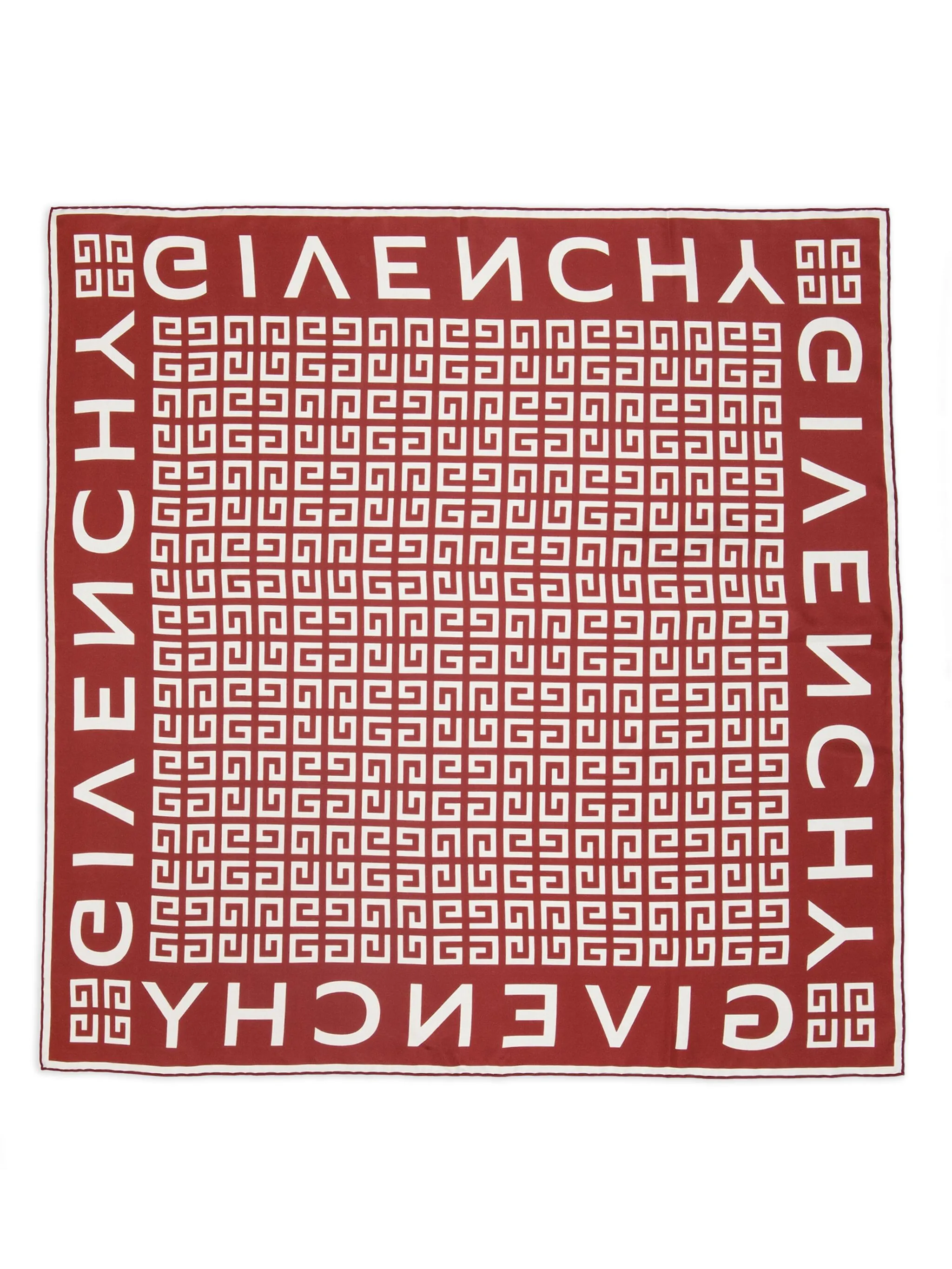 Платок с принтом 4G Givenchy, красный — фото 2