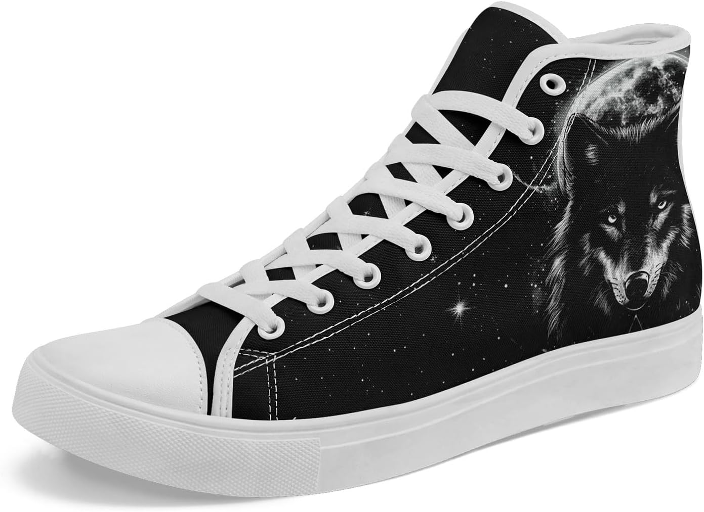 

Стильные высокие кеды AWSOLE из парусины для мужчин и женщин, белый/черный