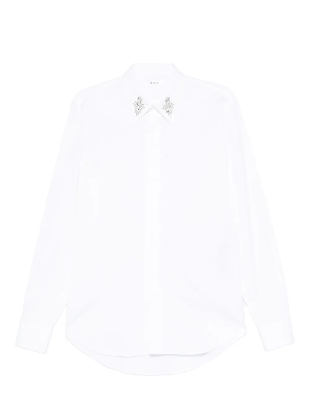 

Рубашка с украшенным воротником Alexander Mcqueen, белый