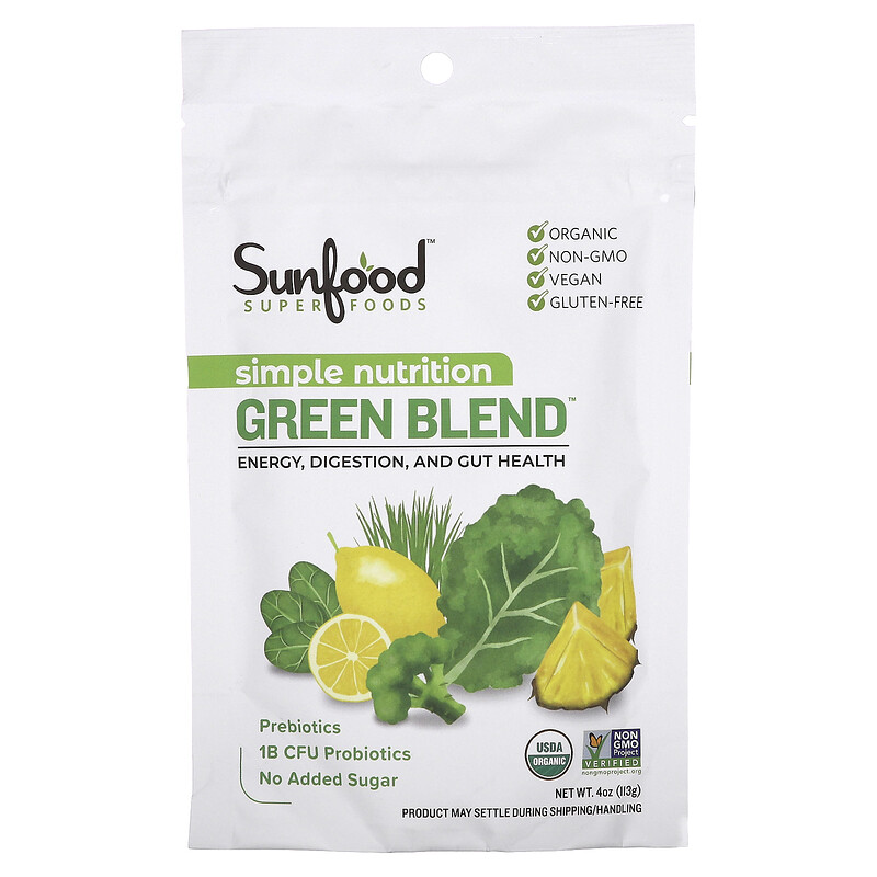 

Sunfood, Simple Nutrition, смесь зелени, 113 г (4 унции)