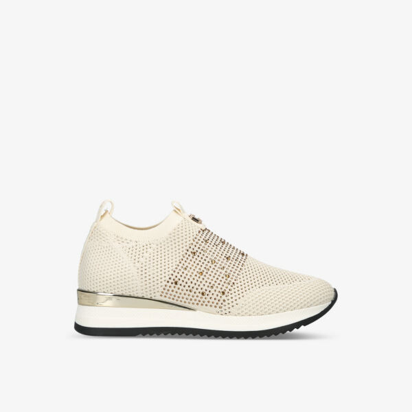 Трикотажные кроссовки Janeiro 2 с кристаллами Carvela, цвет bone