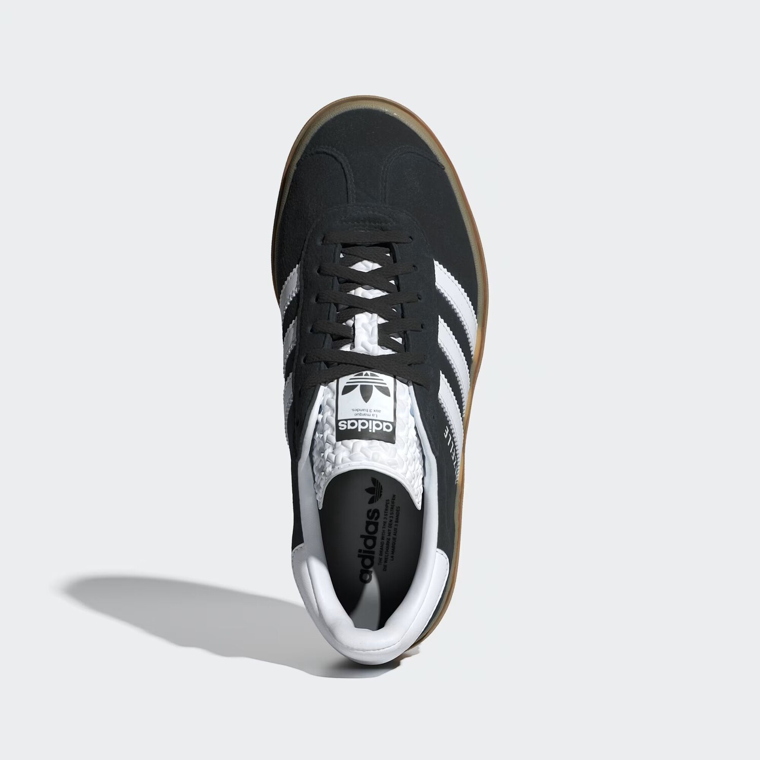 Gazelle Смелые кроссовки Adidas, цвет Core Black/Cloud White/Cloud White — фото 3
