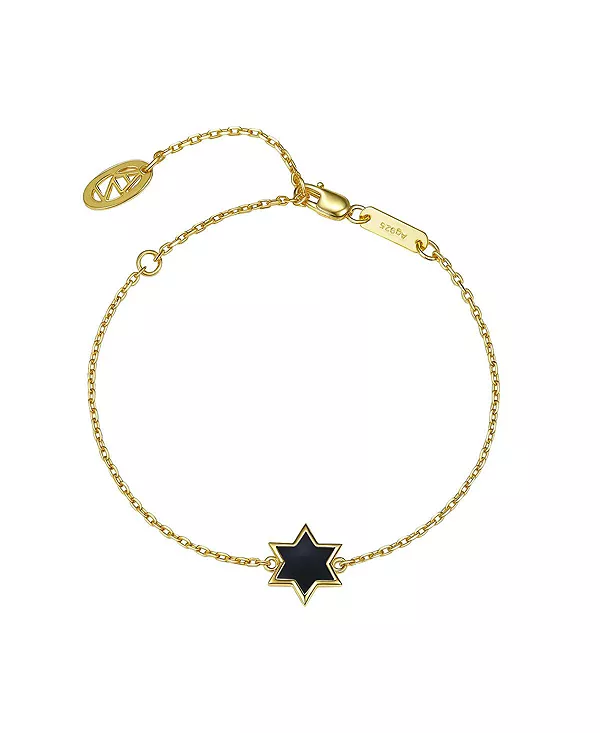 

Браслет Petit Star of David черного цвета Anna Zuckerman, black