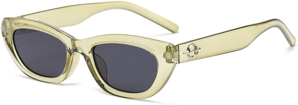 

Женские солнцезащитные очки в винтажном стиле «кошачий глаз», модные ретро-очки для путешествий, солнцезащитные очки для женщин с защитой от УФ-излучения UV400 KTUCN, Clear Green