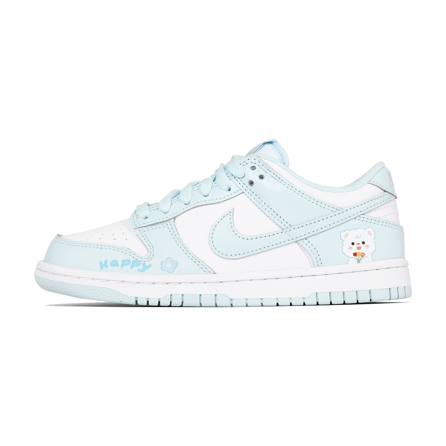 

Кроссовки Nike Dunk Skateboard Shoes Women's Low-Top Blue White, Синий, Кроссовки Nike Dunk Skateboard Shoes Women's Low-Top Blue White