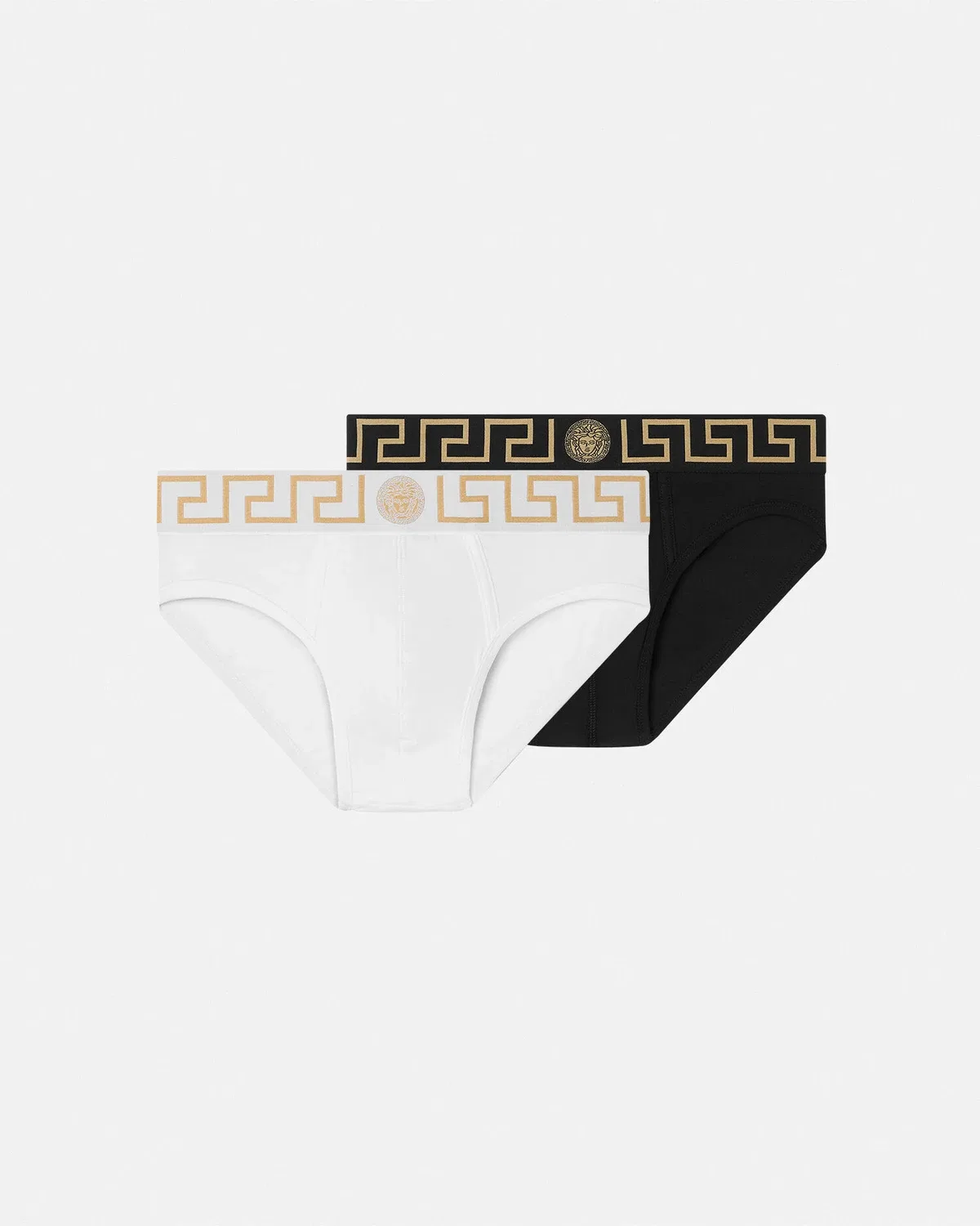 Комплект из двух брифов с узором Greca Versace, белый