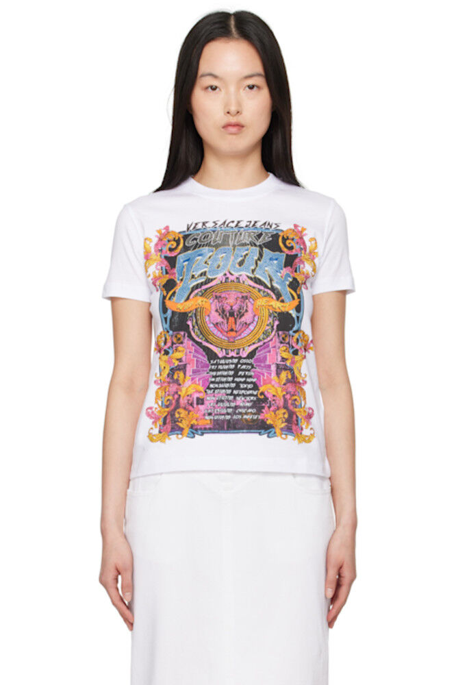 

Футболка с логотипом White Crystal Tour Versace Jeans Couture