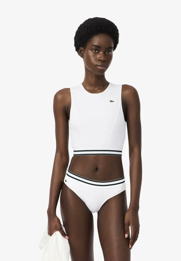 Футболка Lacoste Вершина, Blanc, однотонная, белая