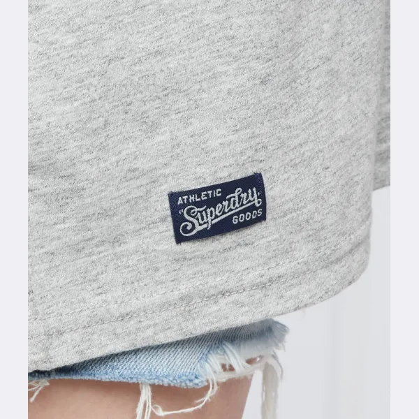 Винтажная университетская футболка оверсайз Superdry, серый — фото 3