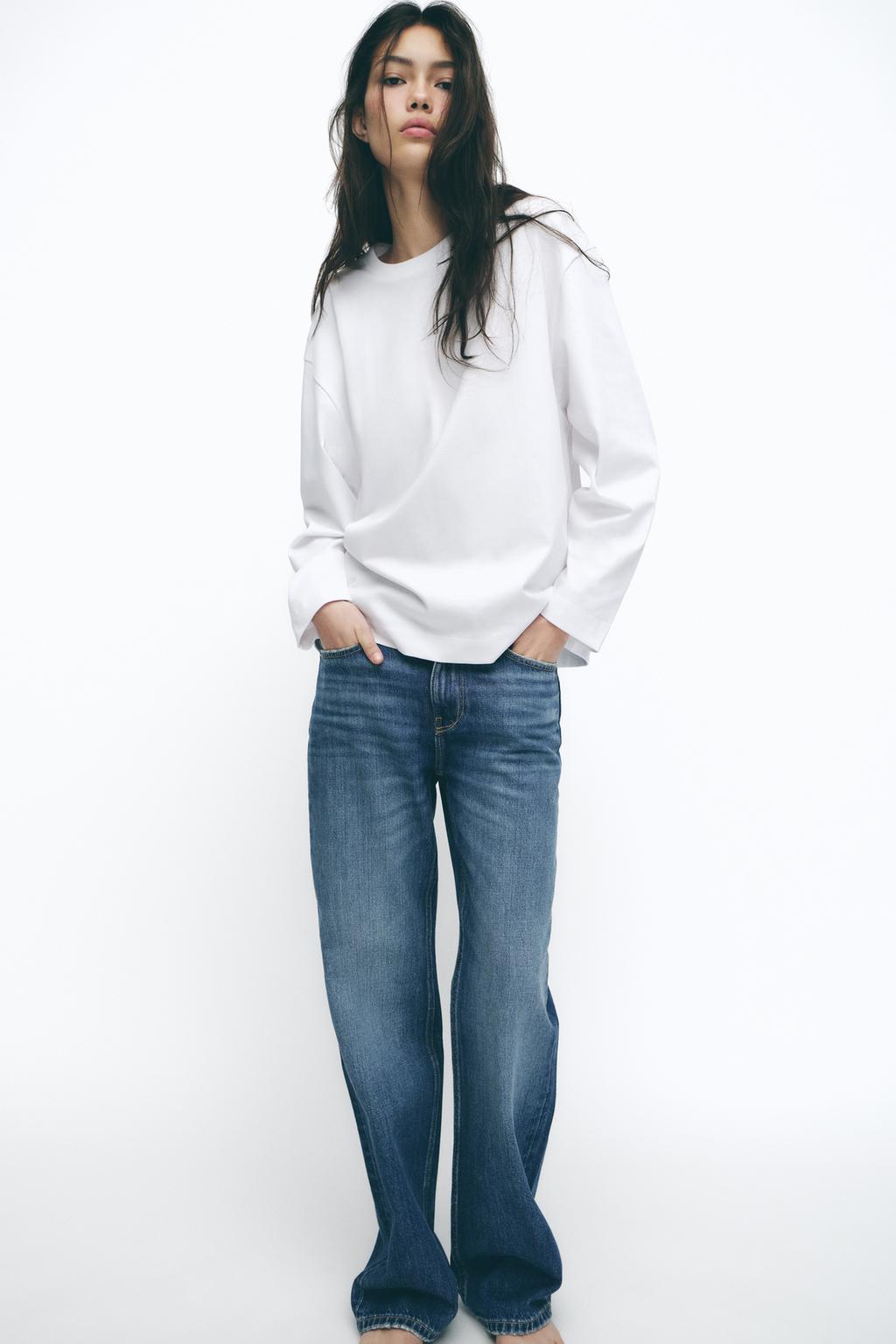 

Футболка с длинным рукавом label ZARA, белый