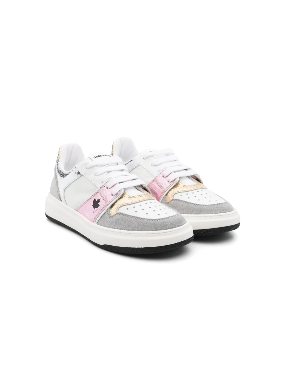

Кроссовки с эффектом металлик DSQUARED2 KIDS, белый