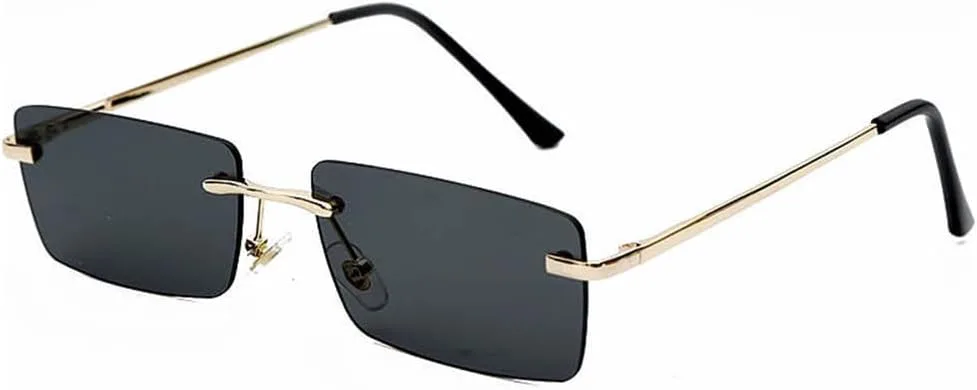 

Солнцезащитные очки UV400 с защитой от ультрафиолета — без оправы, в стиле панк с металлическим блеском, для женщин и мужчин, для бега и активного отдыха UYPTK, 06