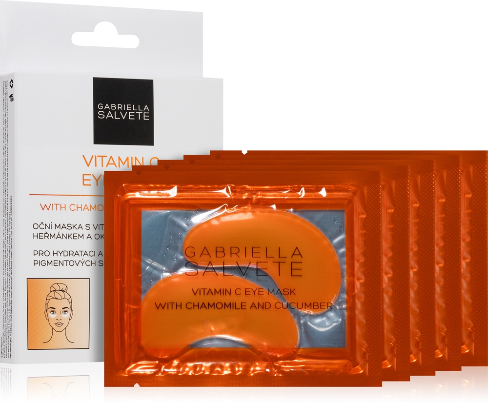 

Маска для глаз с витамином С для сияния и увлажнения Gabriella Salvete, 5 шт