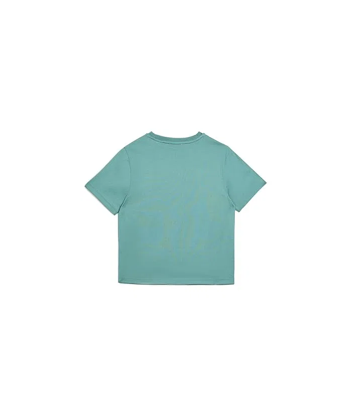 Футболка с клетчатым узором Cedar Check Tape Shirt Burberry Kids, Gulf — фото 2