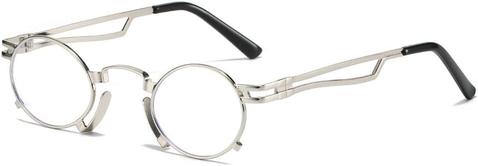 

Модные женские круглые солнцезащитные очки в стиле стимпанк, мужские черные солнцезащитные очки в стиле панк, винтажные солнцезащитные очки для женщин, защита от солнца WNCKSQ, Silver Clear