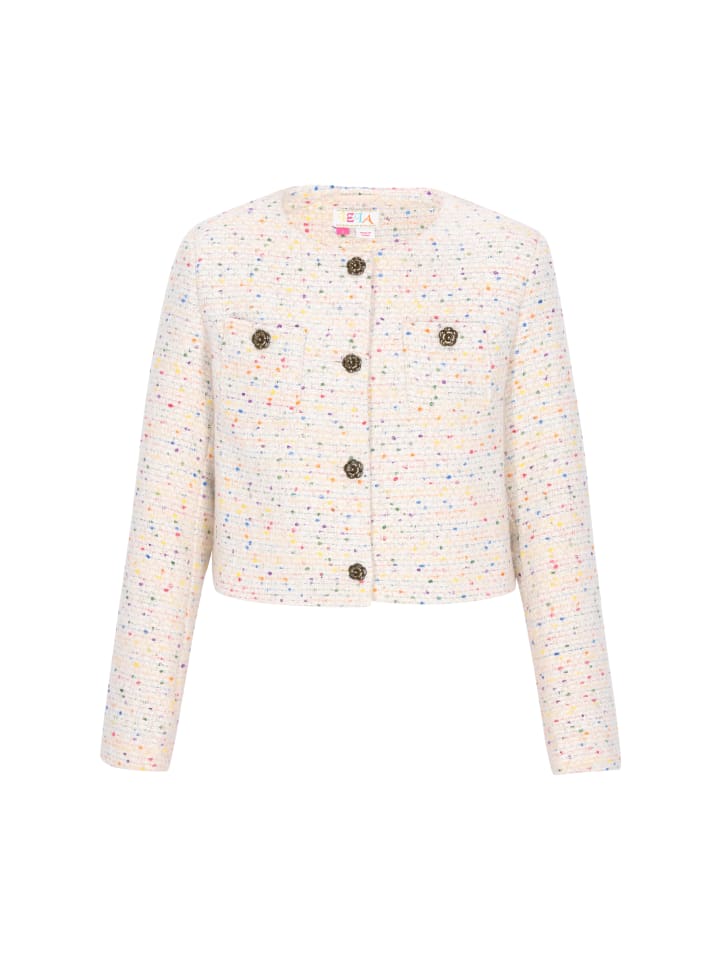 

IZIA Женский пиджак кремового цвета с разноцветными вставками