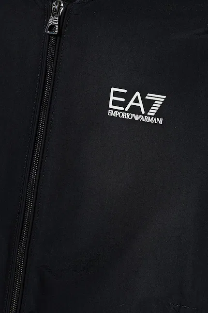 Куртка бомбер детская регулярная посадка EA7 Emporio Armani, синий — фото 3