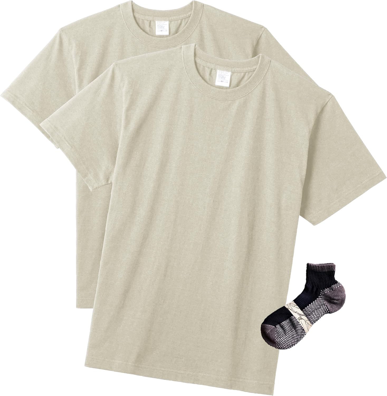 

Футболка LifeMax MS1161 из высококачественного хлопка плотностью 5,6 унций Bonmax, бежевый