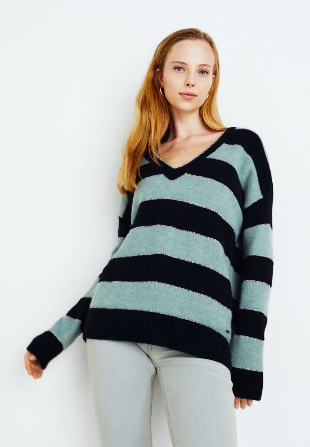 

Свитшот Pepe Jeans HAPPY STRIPE, цвет hydro green