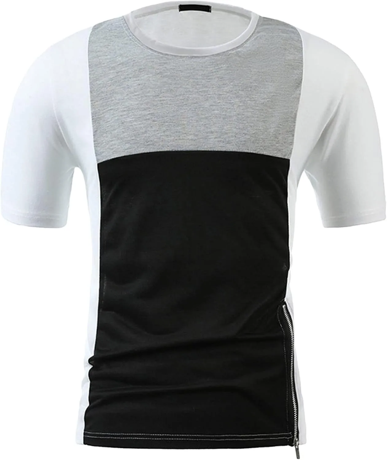 

Maiyifu-GJ мужская футболка Colorblock Basic T Shirt, спортивная, из хлопка, влагоотводящая