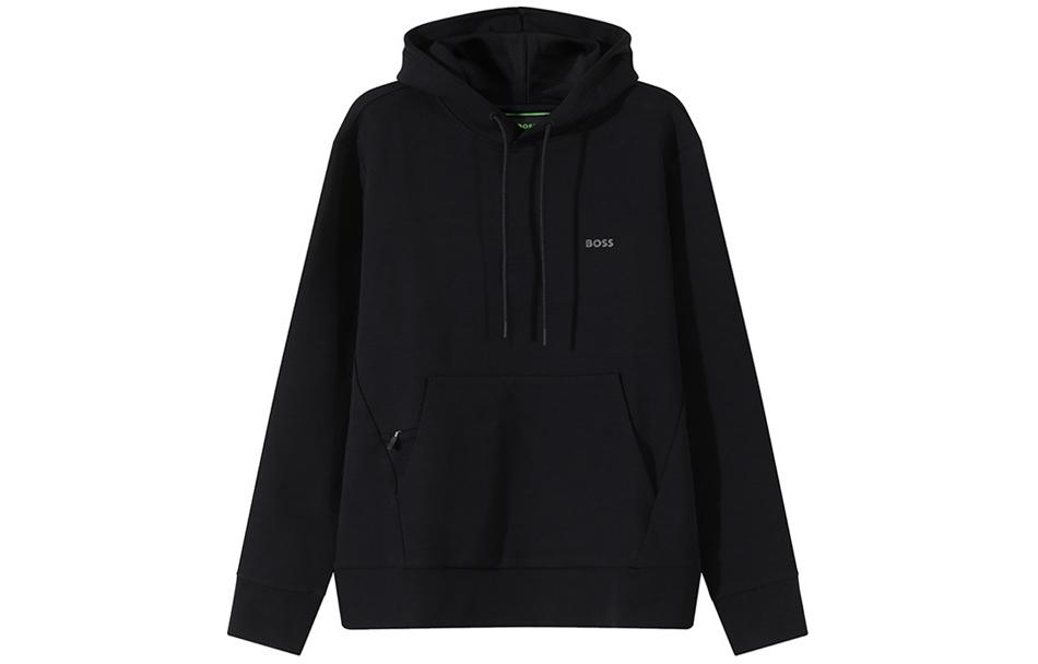 

Худи с логотипом Boss Raised HUGO BOSS, черный
