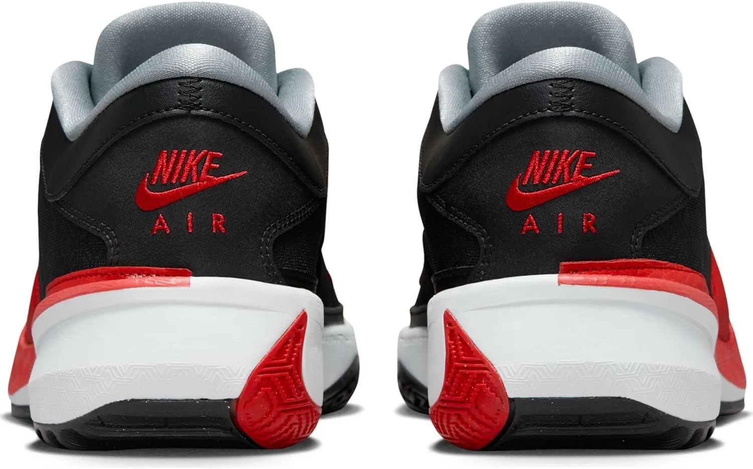 Мужские баскетбольные кроссовки Nike Zoom Freak 5, Black University Red Pure Platinum — фото 2