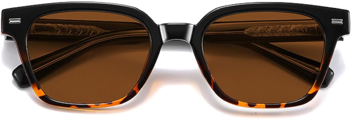 

Модные большие квадратные солнцезащитные очки для женщин с защитой от УФ-излучения UV400, в стиле ретро с заклепками, для мужчин, темно-зеленые солнцезащитные очки 8648 Melrose, Black Leopard