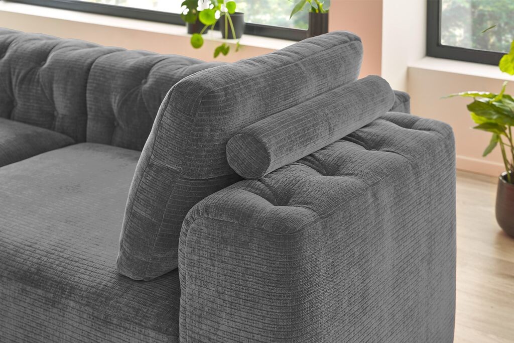 

Подушка KAWOLA Cord Vintage различных дизайнов и цветов SEPHI антрацит, подушка на спинку с рулоном