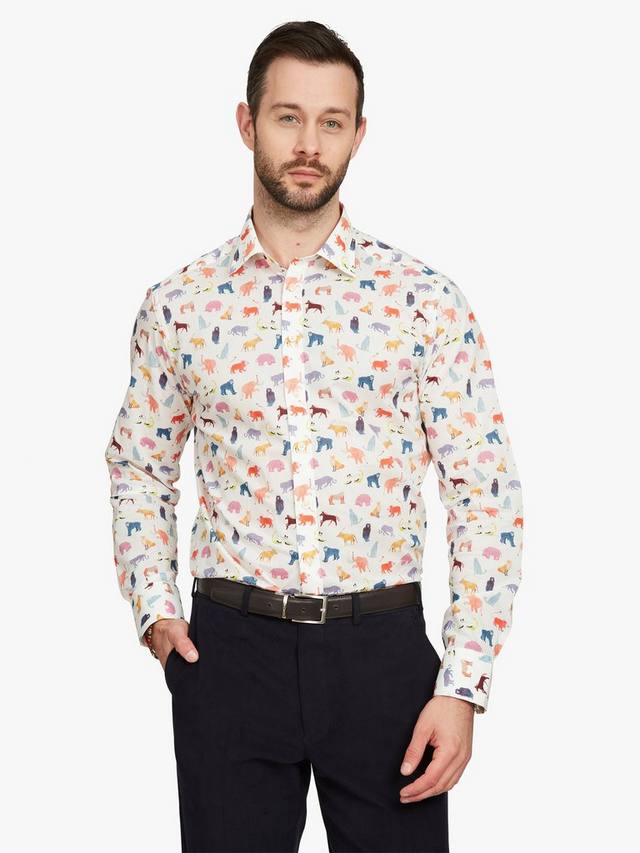 

Хлопковая рубашка Liberty с принтом Animal Pals Simon Carter, Multi