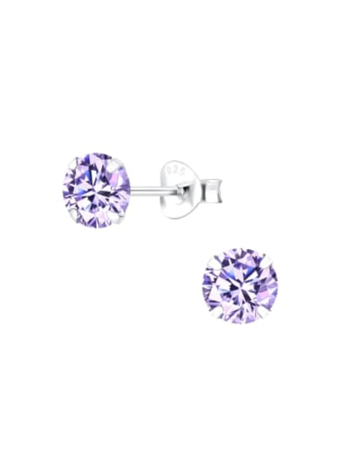 

Alexander York Серьги-гвоздики с круглыми цирконами из серебра 925 пробы, комплект из 2 штук