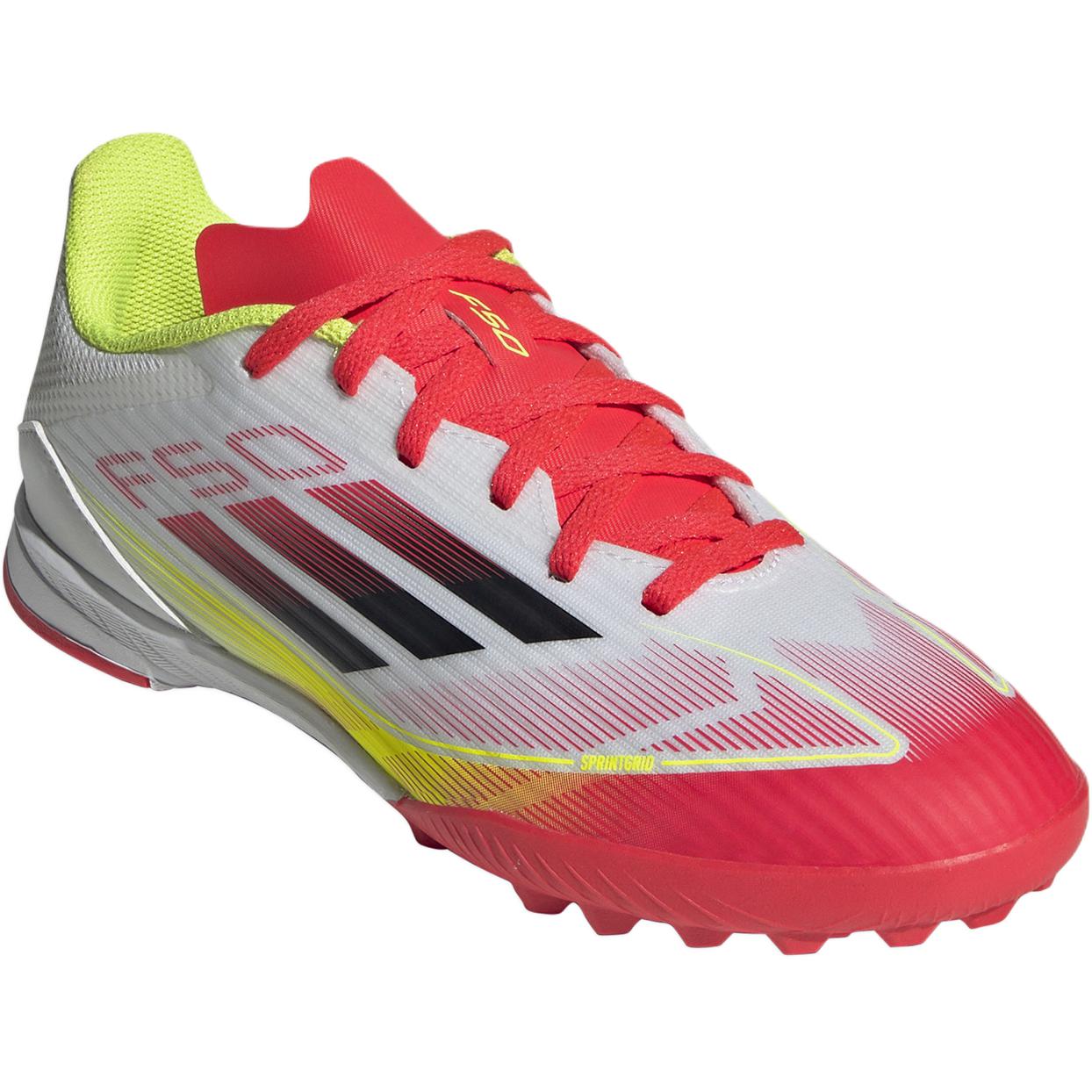 Adidas F50 лига баланс лоу-топ детские футбольные бутсы white kids — фото 4